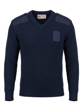 National Patrol -Neck Commando Epaulet Ribbed Knit Sweater Men Size S